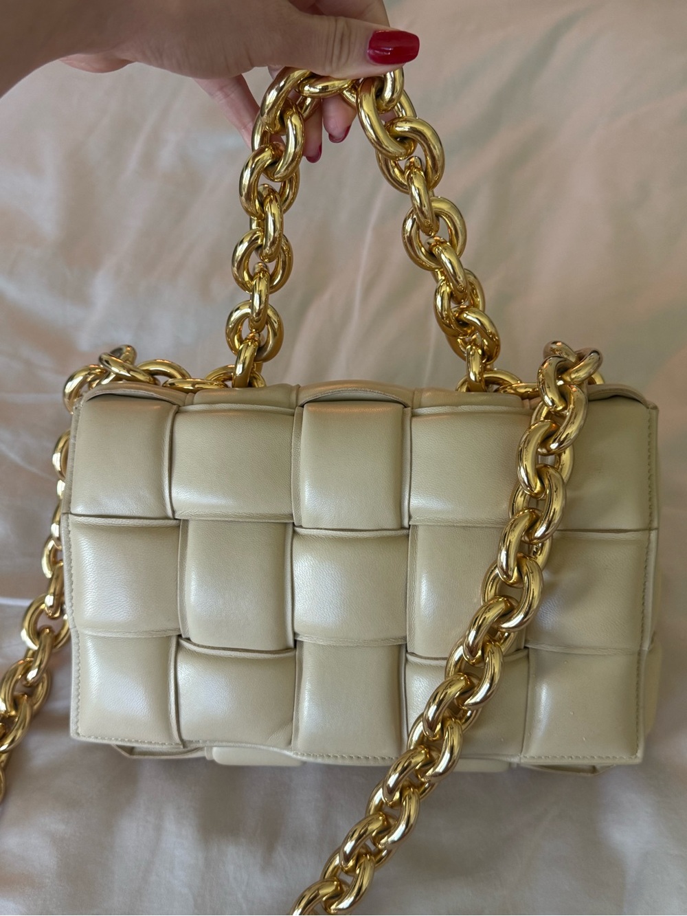Bottega Veneta Nude Cassette Bag
